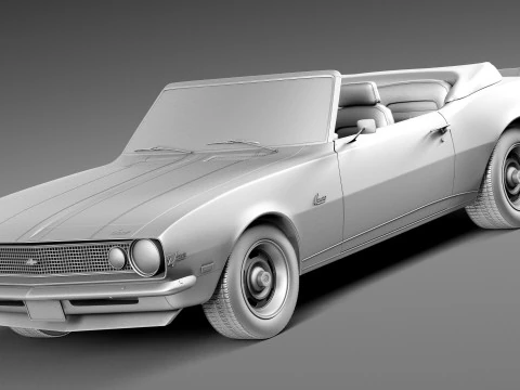 Chevrolet Camaro Z28 Convertible 1967 3D Model