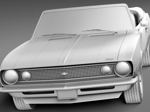 Chevrolet Camaro Z28 Convertible 1967 3D Model