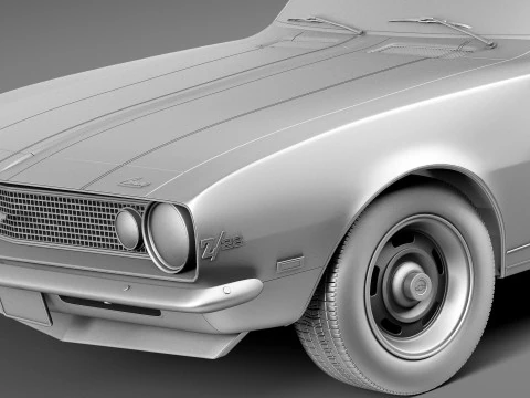 Chevrolet Camaro Z28 Convertible 1967 3D Model