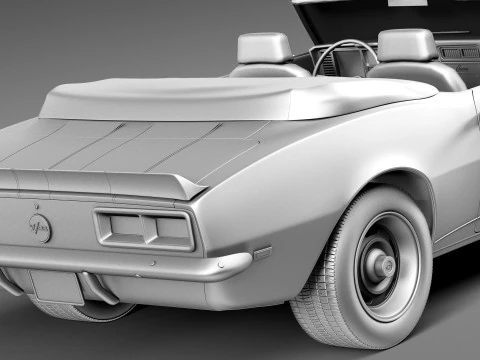 Chevrolet Camaro Z28 Convertible 1967 3D Model