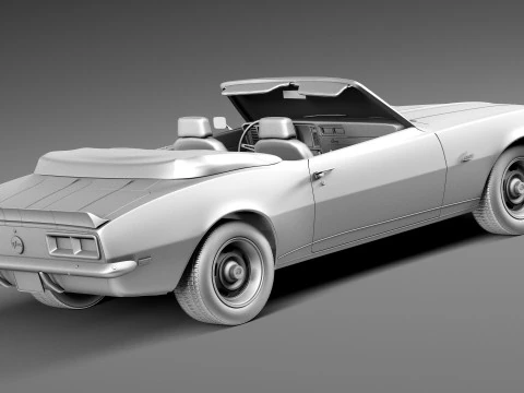 Chevrolet Camaro Z28 Convertible 1967 3D Model