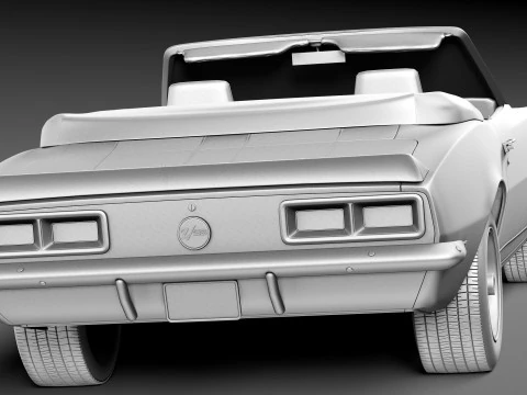 Chevrolet Camaro Z28 Convertible 1967 3D Model