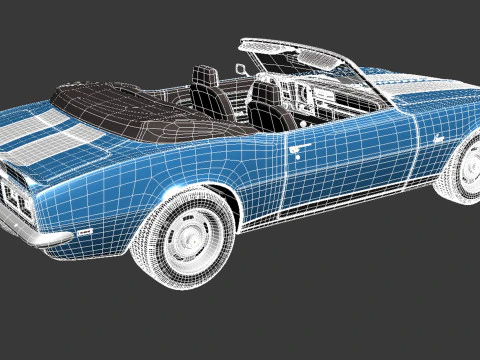 Chevrolet Camaro Z28 Convertible 1967 3D Model