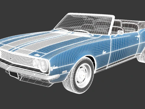 Chevrolet Camaro Z28 Convertible 1967 3D Model