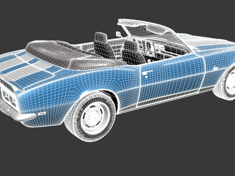 Chevrolet Camaro Z28 Convertible 1967 3D Model