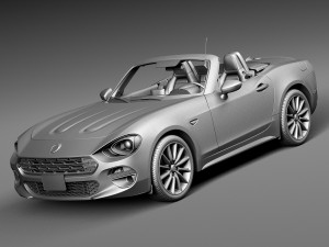 Fiat 124 Spider 2017 3D 모델