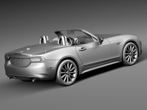 Fiat 124 Spider 2017 3D 모델