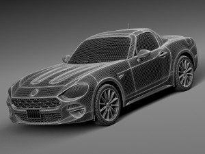 Fiat 124 Spider 2017 3D 모델