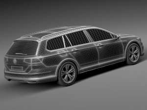 Volkswagen Passat Alltrack 2016 3D Model