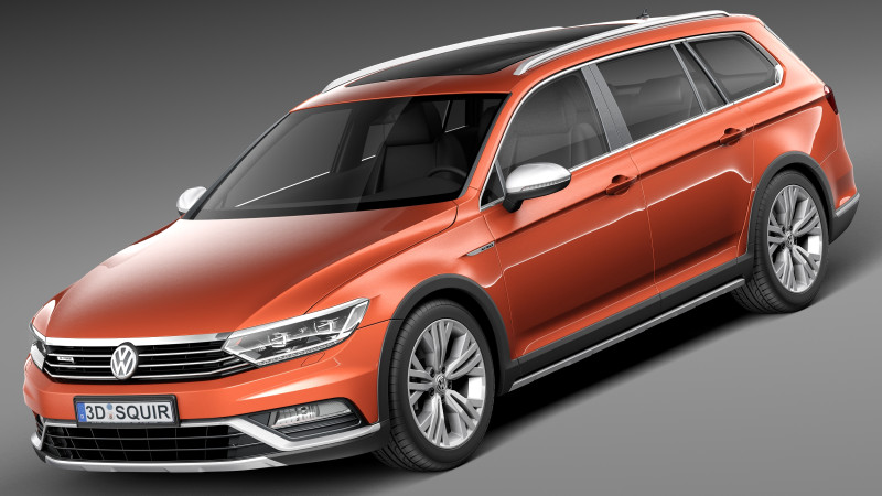 Volkswagen Passat Alltrack 2016 Modello 3D .c4d .max .obj .3ds .fbx .stl .blend 