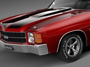 Chevrolet Chevelle SS Convertible 1971 3D Model