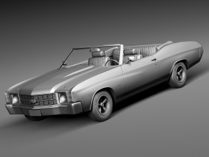 Chevrolet Chevelle SS Convertible 1971 3D Model