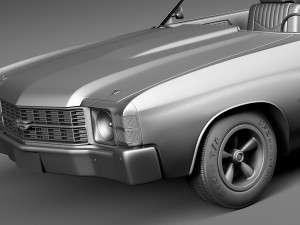 Chevrolet Chevelle SS Convertible 1971 3D Model