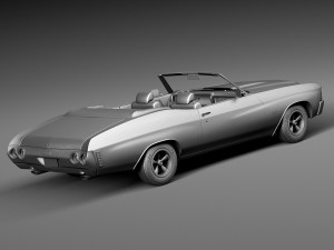 Chevrolet Chevelle SS Convertible 1971 3D Model