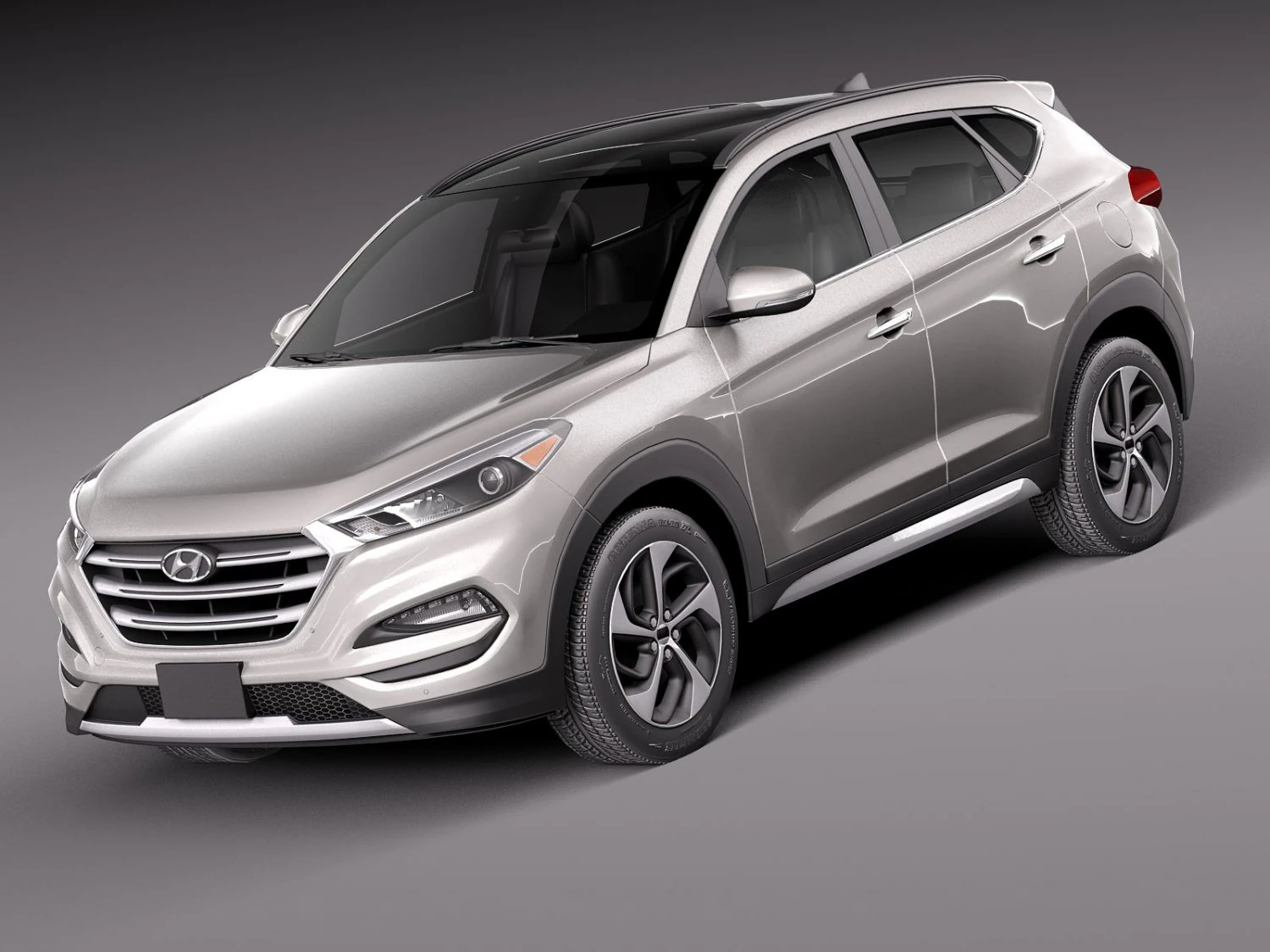 Hyundai Tucson 2016 Lowpoly 3D Model .c4d .max .obj .3ds .fbx .stl .blend 