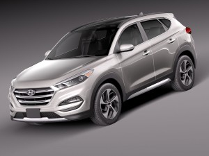 Hyundai Tucson 2016 Lowpoly Modelo 3D