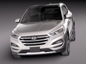 Hyundai Tucson 2016 Lowpoly 3D Model