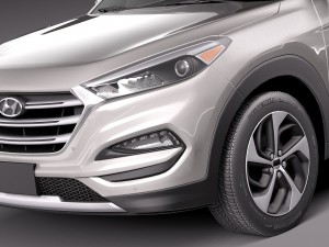 Hyundai Tucson 2016 Lowpoly 3D Model