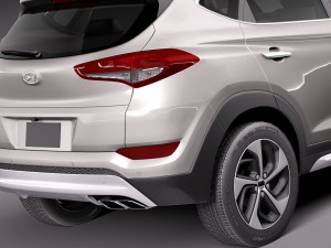 Hyundai Tucson 2016 Lowpoly 3D Model
