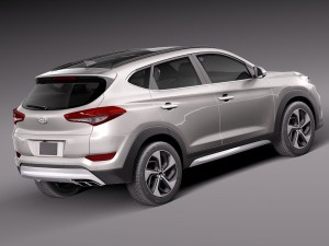 Hyundai Tucson 2016 Lowpoly 3D Model