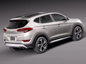 Hyundai Tucson 2016 Lowpoly 3D Model