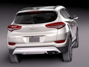 Hyundai Tucson 2016 Lowpoly 3D Model