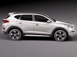 Hyundai Tucson 2016 Lowpoly 3D Model