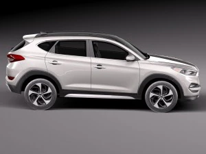Hyundai Tucson 2016 Lowpoly 3D Model