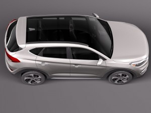 Hyundai Tucson 2016 Lowpoly 3D Model