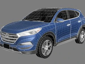 Hyundai Tucson 2016 Lowpoly 3D Model