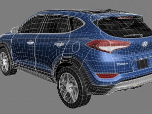 Hyundai Tucson 2016 Lowpoly 3D Model