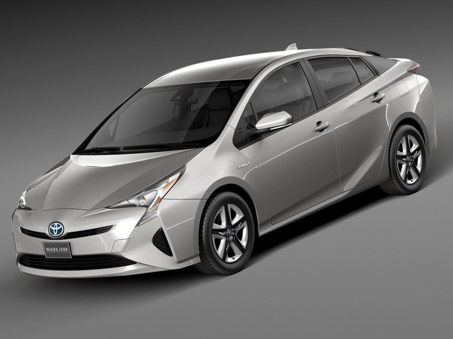 Toyota Prius 2016 3D Model .c4d .max .obj .3ds .fbx .stl .blend 