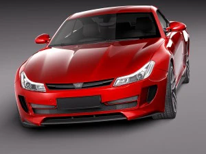 Generic Coupe 2015 Lowpoly 3D Model