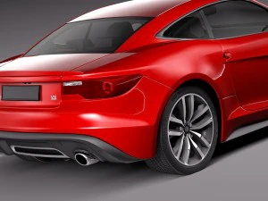 Generic Coupe 2015 Lowpoly 3D Model