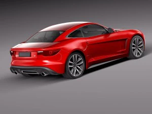 Generic Coupe 2015 Lowpoly 3D Model