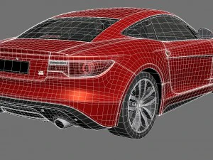 Generic Coupe 2015 Lowpoly 3D Model
