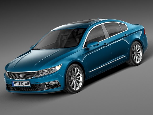 Generic Luxury Sedan 2016 Model 3D .c4d .max .obj .3ds .fbx .stl .blend