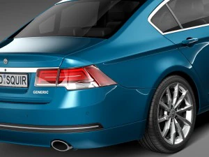 Generic Luxury Sedan 2016 3D Model