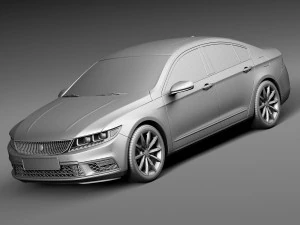 Generic Luxury Sedan 2016 3D Model