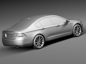 Generic Luxury Sedan 2016 Model 3D