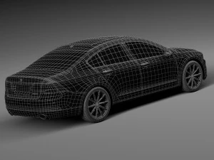 Generic Luxury Sedan 2016 3D Model