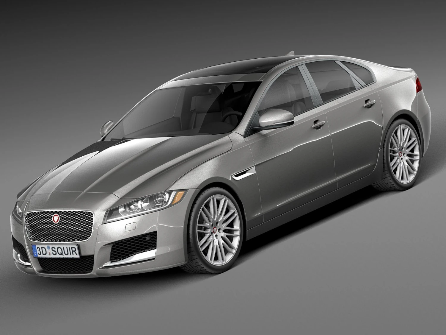 Jaguar XF 2016 Bixenon 3D Model .c4d .max .obj .3ds .fbx .stl .blend 
