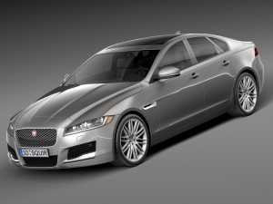 Jaguar XF 2016 Bixenon 3D Model