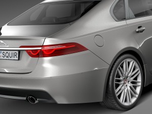 Jaguar XF 2016 Bixenon 3D Model