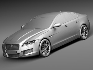 Jaguar XF 2016 Bixenon 3D Model