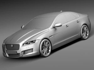 Jaguar XF 2016 Bixenon 3D Model