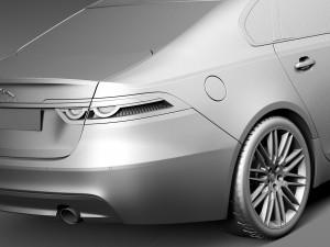 Jaguar XF 2016 Bixenon 3D Model