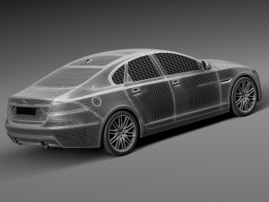 Jaguar XF 2016 Bixenon 3D Model