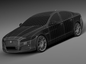 Jaguar XF 2016 Bixenon 3D Model