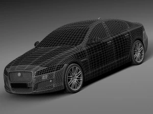 Jaguar XF 2016 Bixenon 3D Model